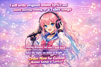 compose a catchy original vtuber song, anime opening or jpop for your debut