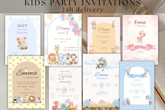 design a cute birthday invitation for kids