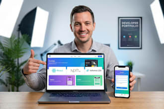 build a modern portfolio website using next react js