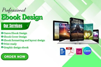 design canva ebook, canva ebook cover and journal designs