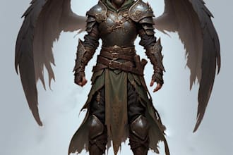 draw your custom dnd character illustration