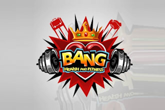 design exceptional physical gym fitness logo