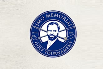 design awesome memorial golf tournament club logo