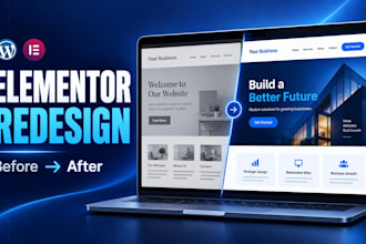 design, redesign, rebuild or recreate a wordpress elementor website
