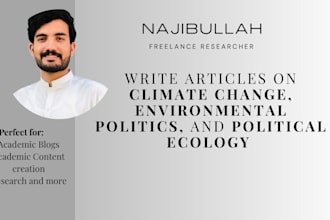 write on environmental politics and political ecology