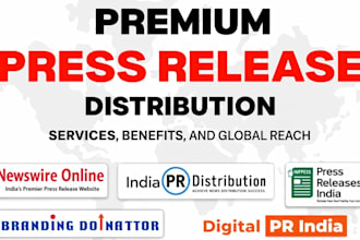 press release publish in premium indian publication and media organic coverage