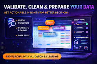validate, clean, and analyze your data with actionable insights