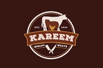 design catchy required franchise able retail butcher shop logo