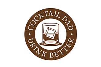 design unique cocktail dad logo