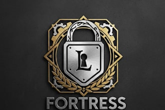 design a secure and professional lock logo for your brand