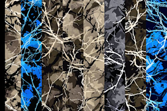 design custom camouflage seamless pattern ready to print
