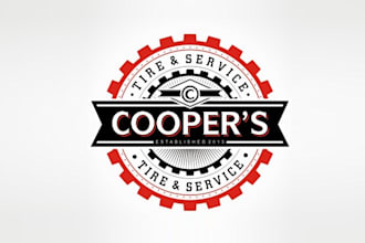 create automotive amazing logo for coopers tires service