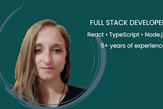 develop a custom full stack web app with react and node