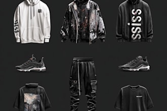 5 luxury fashion apparel clothing brand streetwear logo and branding kit