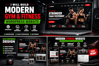 build a modern gym, fitness club or workout wordpress website