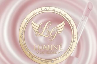 design a stylish and attractive lip gloss logo for your brand