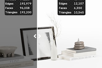 optimize your 3d models with lods and texture baking for realtime use