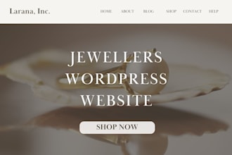 build a professional and premium jewellery wordpress website for your business
