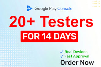 provide 12 devices or 20 devices active testers for the google play console
