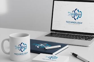 design professional technology, tech, website, business logo