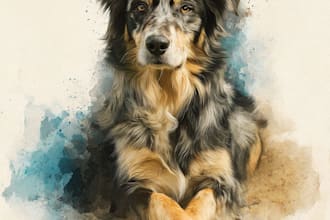 do a custom memorial pet portrait from photo