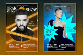 design a modern music event  poster or flyer
