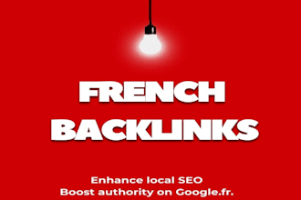 build high authority french backlinks for local SEO top ranking