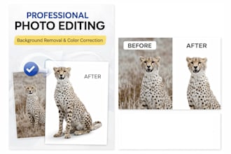 edit photos with clean background and color correction