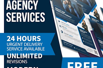 design business flyer, poster or marketing brochure