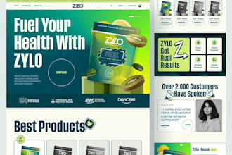 design a peptide ecommerce website, supplement store, or steroid website