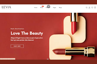 beauty shopify store beauty website cosmetic lipstick skincare shopify store