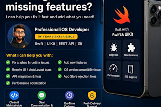 fix bugs and add features in your ios app