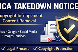 remove copyright infringement listings from amazon, shopify, ebay,etsy by dmca