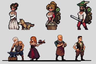 design pixel art sprite sheet 8bit 6bit pixel art scene pixel animation