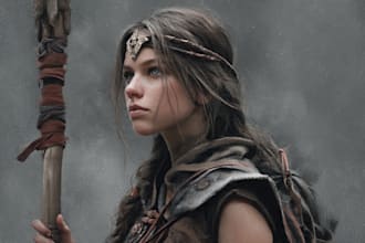 draw your character in semi realism style