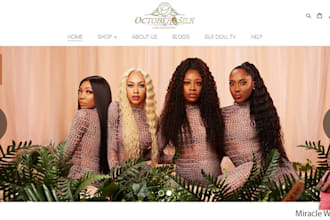 design shopify hair, wigs, bundles, lashes store or website