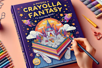 create kids color book cover kids activity book cover design