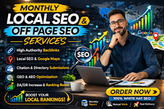 monthly website local off page SEO GEO aeo backlinks
