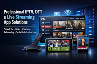 develop iptv app ott platform live streaming app rebrand iptv app smart tv roku