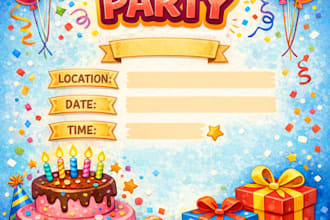simple invitation, flyer and printable design using canva