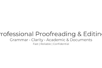 proofread and edit any document for clarity and grammar