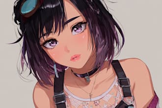 anime art and illustration for profile picture or pfp vtuber