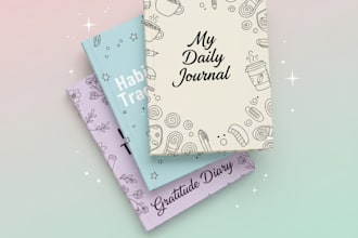 design an aesthetic journal cover for your notebook or kdp
