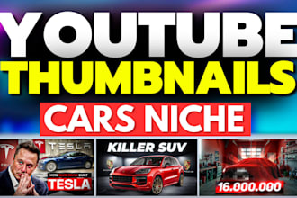design professional thumbnails for car niche