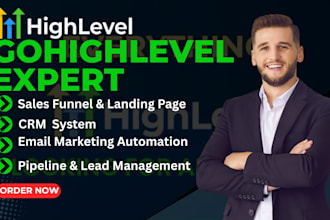 gohighlevel website, landing page, ghl sales funel, workflow and automation