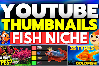 design professional thumbnail for fish niche