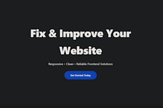 fix, customize, or improve your website frontend