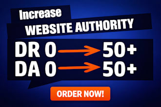 boost domain rating DR 50 plus
