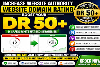 boost domain rating DR 50 plus