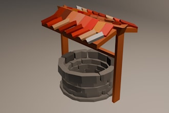 create high quality low poly 3d models and game assets